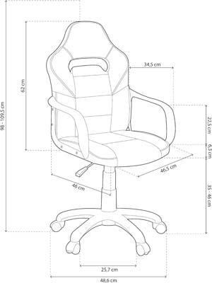 Medidas sillas gaming - mejores sillas gaming para niños y adolescentes