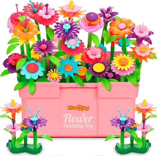 juguete de construcción jardín de flores regalos niños y niñas de 4 años