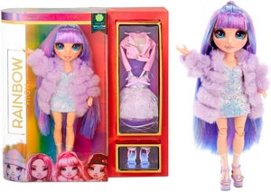 Rainbow High - Violet Willow - Muñeca de Moda en Morado con Conjuntos Elegantes