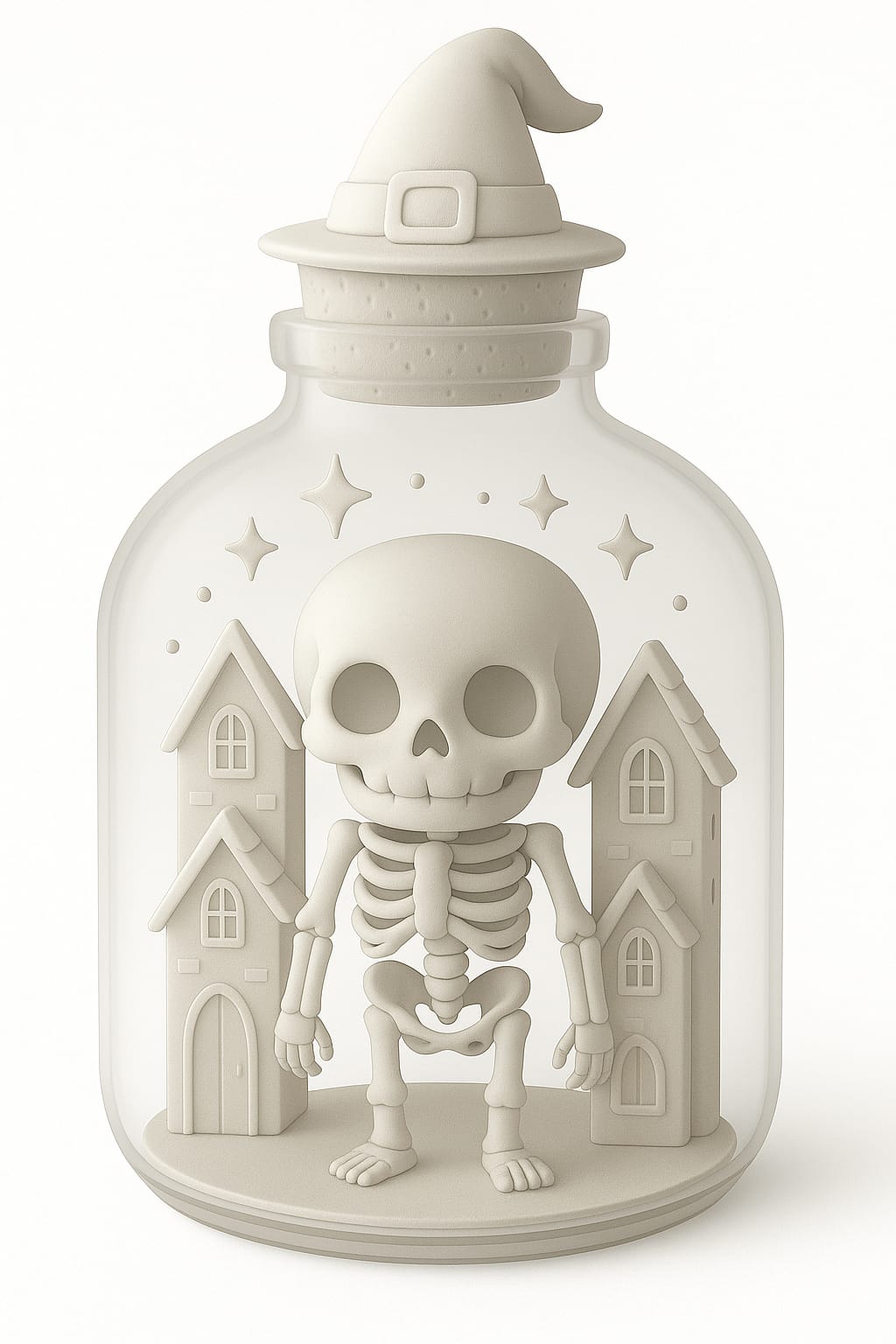 Dibujo Esqueleto 3D  para Colorear – Colección: Bottle Word –