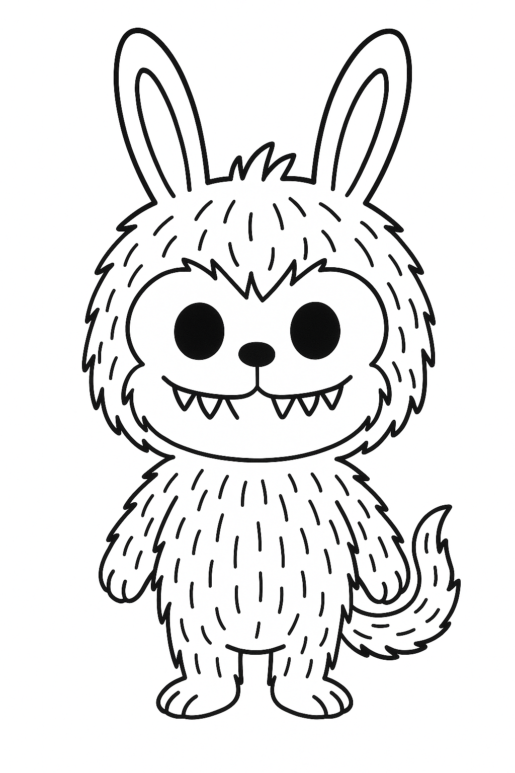 Dibujo Labubu Halloween para Colorear